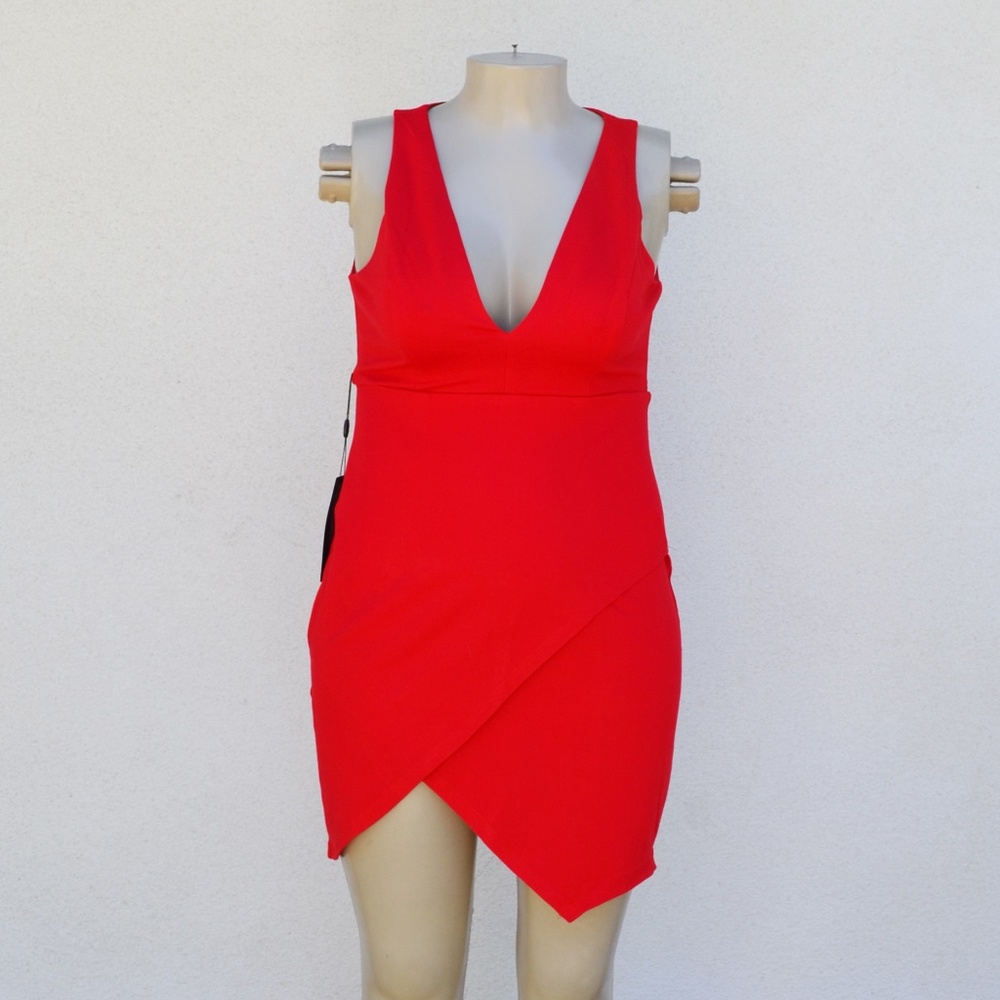 Red party dress